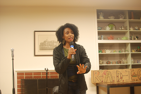 Venus Jones performs a few poems and later sings with First-Year Larri Mariola.