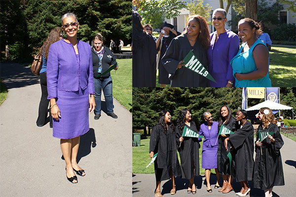 President DeCoudreaux stands tall her purple dress suit and black peep-toe slippers. (All photos taken by Melodie Miu)