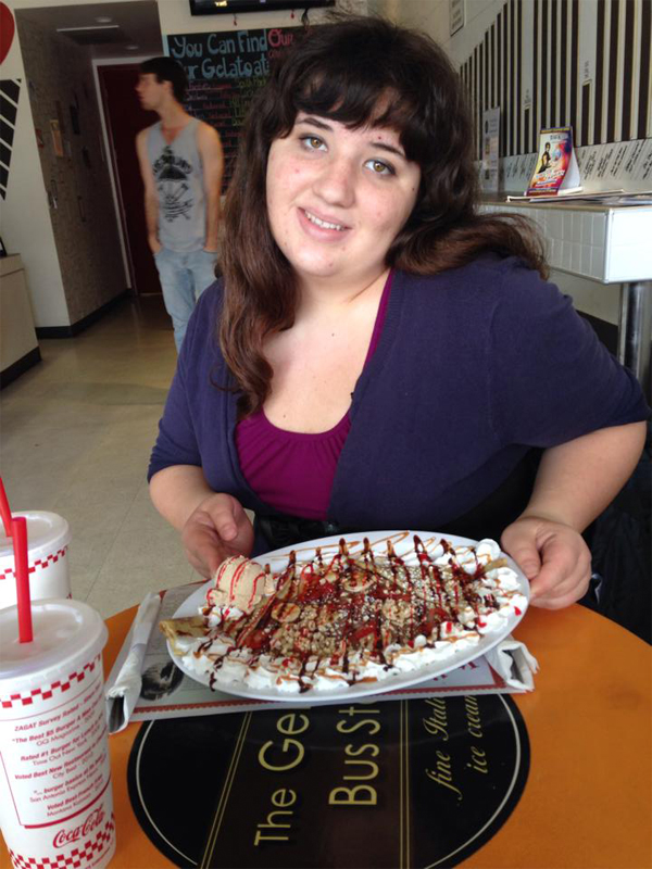 Leaving ACP with a bang! Design Editor Francesca Twohy-Haines getting her crepe on. (Photo by Melodie Miu)