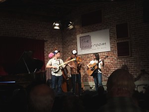 Members of  the Minneapolis-based band "Steam Machine" were on staff at the BOTMC. Here, they are giving a concert at The Black Room in Berkeley.